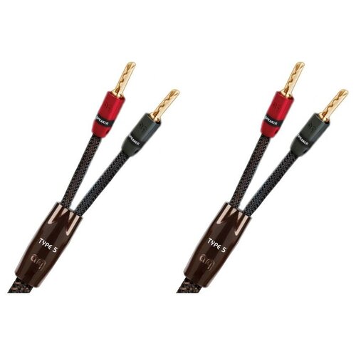 Акустический кабель Single-Wire Banana - Banana Audioquest Type 5 FR-BFAG 2.5m audioquest type 5 fr bfag black акустический кабель 3 5 m