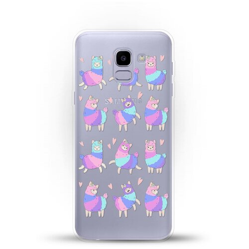 фото Силиконовый чехол цветные ламы на samsung galaxy j6 (2018) andy & paul