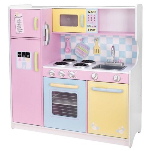 Купить Игровой набор KIDKRAFT Большая детская кухня из дерева Пастель (Large Pastel Kitchen)