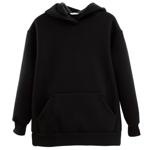 фото Худи оверсайз футер с начесом calido, цв. черный 50 / l impresa