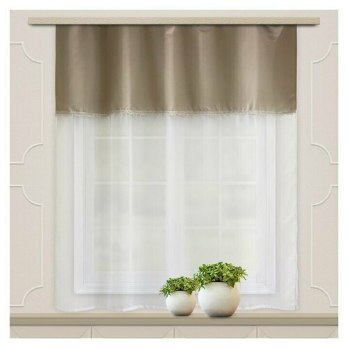 фото Штора для кухни адриатика 2 комби 135*180 бежевый witerra