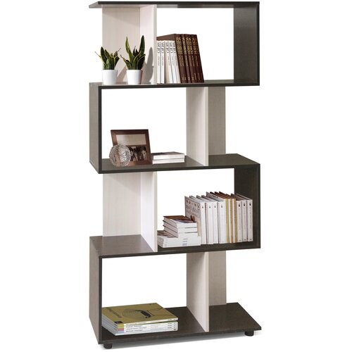 Стеллаж Стелл - 1 венге/дуб