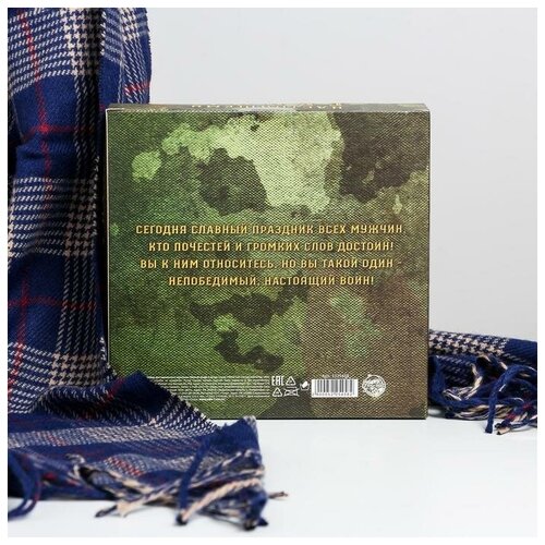 фото Набор "с днём защитника отечества!", теплый шарф (195х35 см) и ручка сима-ленд