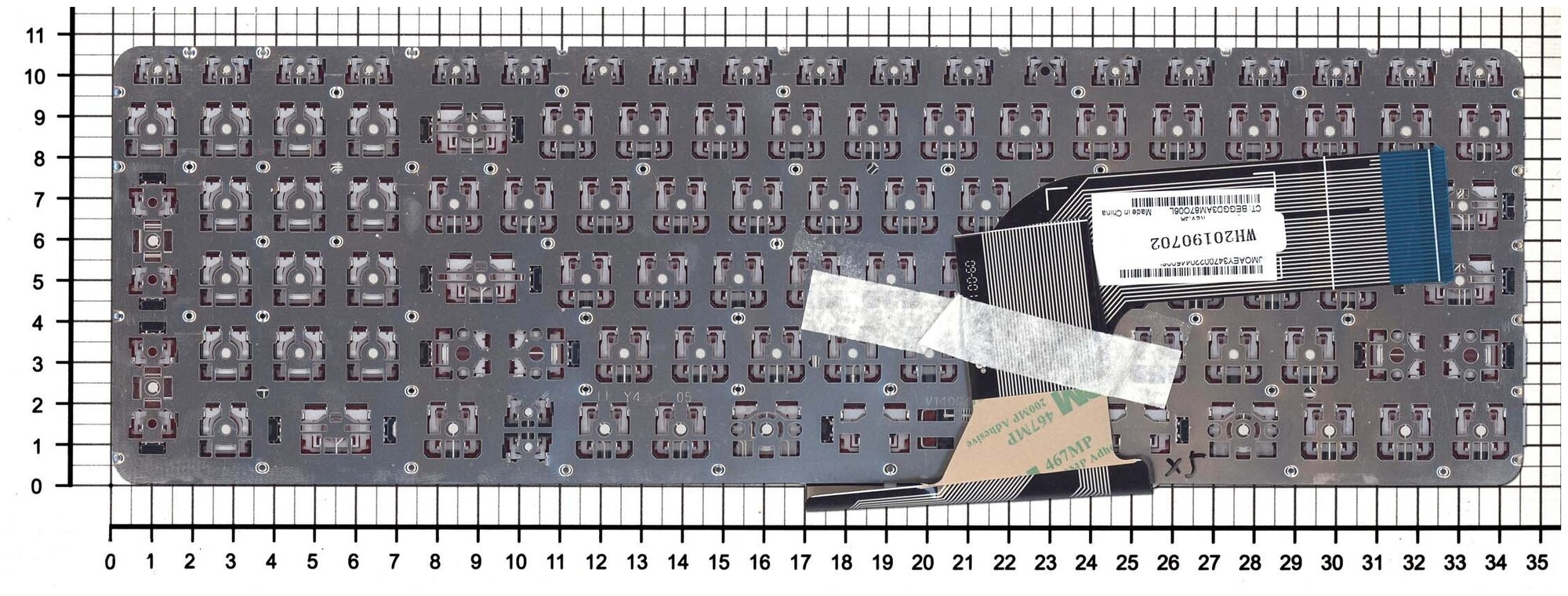 Клавиатура для ноутбука HP Pavilion 15-P000 черная с красной подсветкой