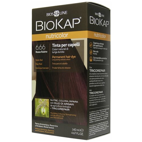 BioKap Nutricolor крем-краска для волос, 6.66 рубиново-красный