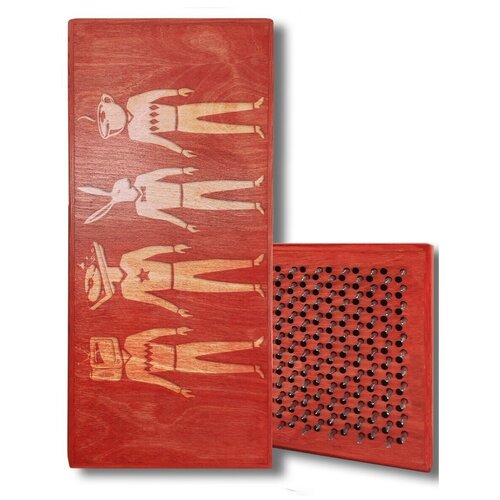 фото Доска садху с динамическими гвоздями, четверка - 334 шаг 10мм красная goodwood