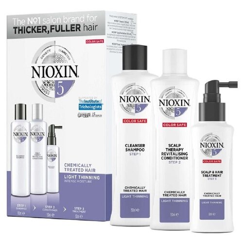 Nioxin System 5 Kit (150 мл+150 мл+50 мл) Для химически обработанных с тенденцией к истончению