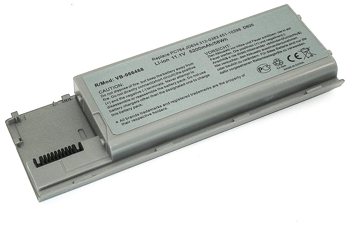 Аккумуляторная батарея для ноутбука Dell Latitude D620, D630 (PC764 ) 5200mAh OEM