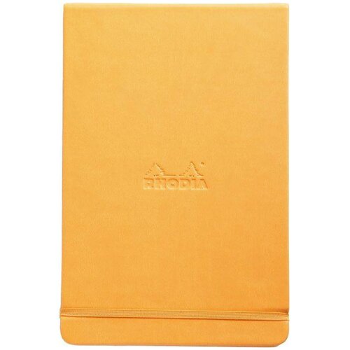 Блокнот Rhodia Webnotebook «Пейзаж» А5 90 г/м2 96 листов цвета слоновой кости (без линовки, с микроперфорацией), плотная оранжевая обложка