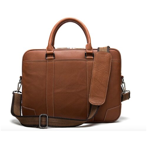 фото Сумка-портфель mypads premium m9879-2 из качественной импортной натуральной коровьей кожи для ноутбука 15.4 дюйма американский дизайн с элегантной строчной прошивкой ретро-стиль мужская женская сумка цвет коричневый