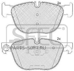 AUTOSFEC BP902090 Тормозные дисковые колодки передние с органической пластиной