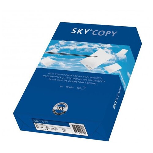 Бумага Sky Copy А4, 80 г/м2, 500 листов, 150% (CIE), 1 коробка, 5 пачек, 2500 листов 5 пач 1 кор бумага a4 decoromir для принтера офисная снегурочка 80 г м² 2 500 лист 5 пачек