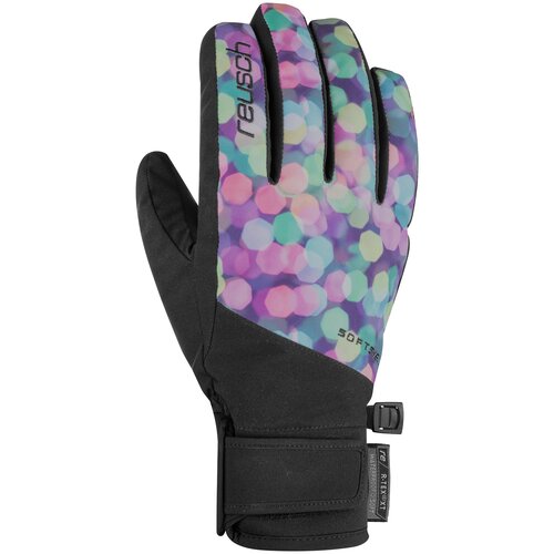 фото Перчатки горнолыжные reusch 2021-22 britney r-tex xt black/multicolour (inch (дюйм):7)