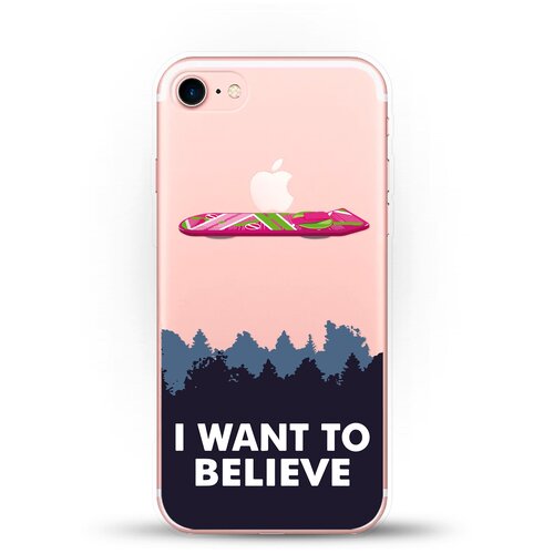 фото Силиконовый чехол i want to believe на apple iphone 7 andy & paul