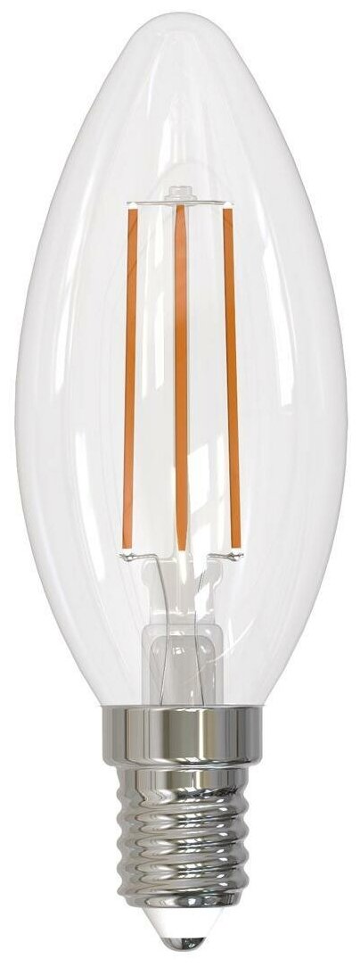 фото Uniel Лампа светодиодная филаментная (UL-00005161) Uniel E14 9W 4000K прозрачная LED-C35-9W/4000K/E14/CL PLS02WH