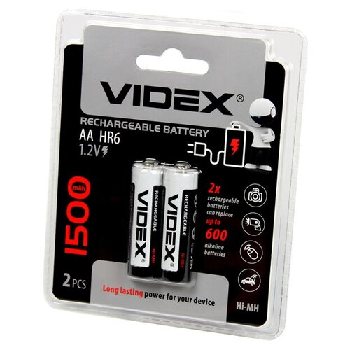 фото Аккумулятор aa - videx hr6 1500mah 2bl vid- hr6-1500 (2 штуки)