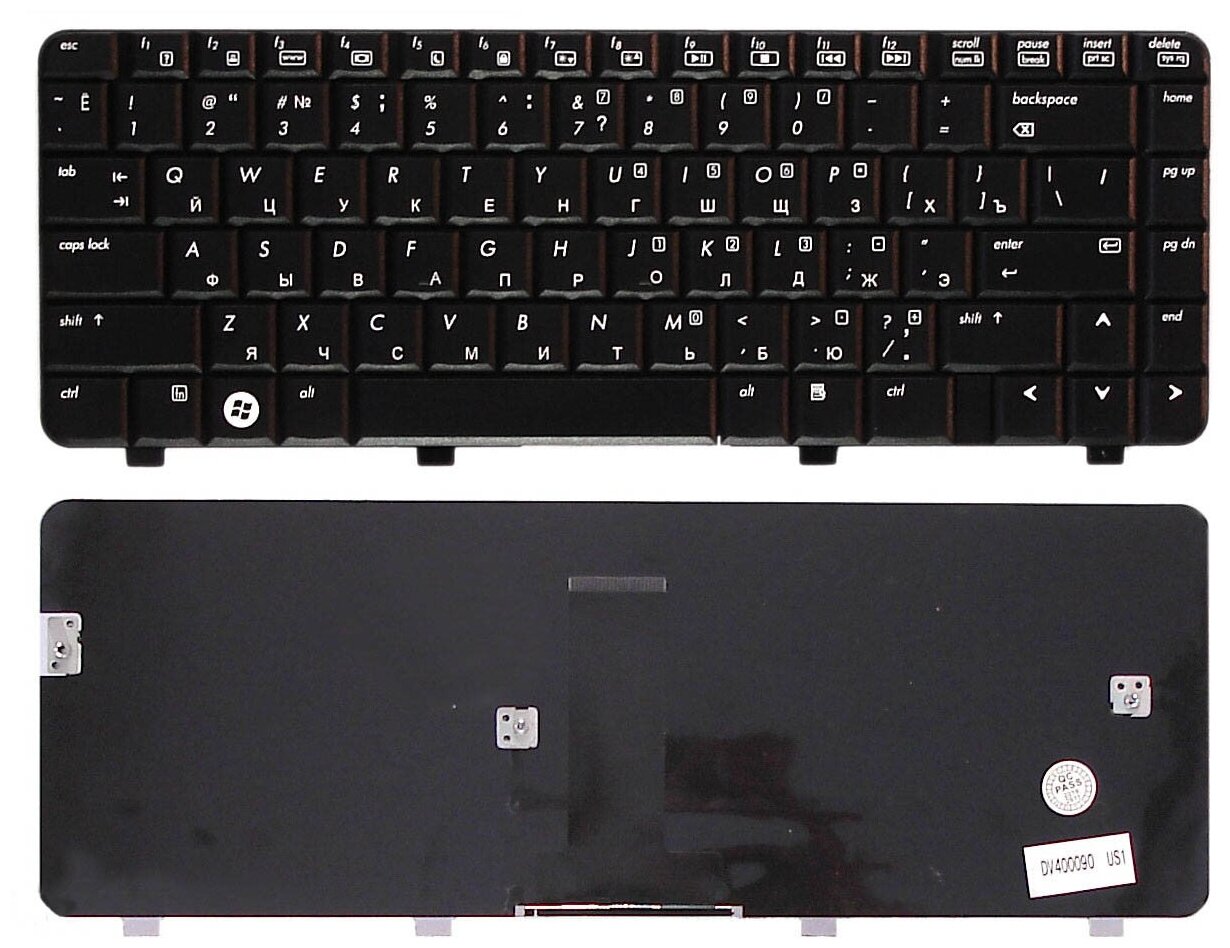 Клавиатура для ноутбука HP Compaq PK1303V0600 черная 1100₽