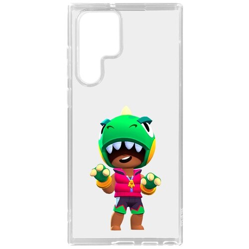 Чехол-накладка Clear Case Brawl Stars-Дино Леон для Samsung Galaxy S22 Ultra чехол накладка clear case brawl stars амбер де ла вега для samsung galaxy s22