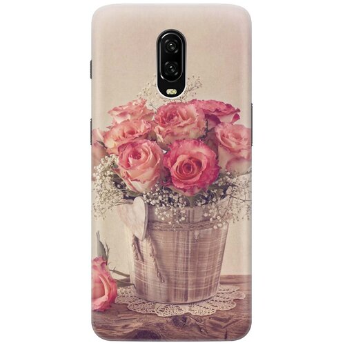 фото Re:pa накладка transparent для oneplus 6t с принтом "винтажные розы"