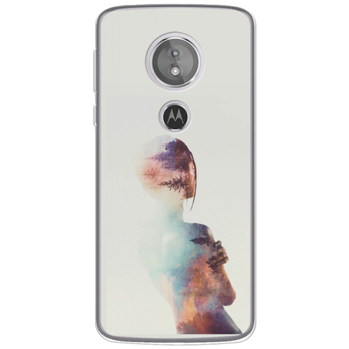 фото Силиконовый чехол девушка-лес на motorola moto e5 case place