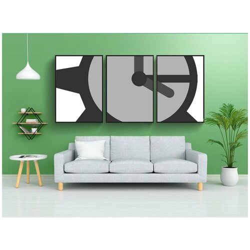 фото Набор модулных постеров для интерьера "механизм, часы, знак" 60x90 см. в тубусе, без рамки lotsprints