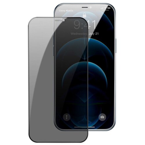 Защитное стекло Baseus 0.3mm Full-screen and Full-glass Закаленное и Функция антишпион для iPhone 12 mini 5.4 SGAPIPH54N-KR01