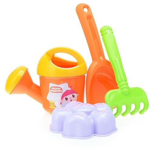 фото Набор для песка малышарики №1 "нюшенька" (лейка, совочек, грабельки, формочка) нордпласт