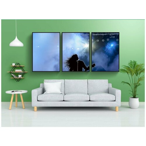 фото Набор модулных постеров для интерьера "концерт, певец, сцена" 60x90 см. в тубусе, без рамки lotsprints