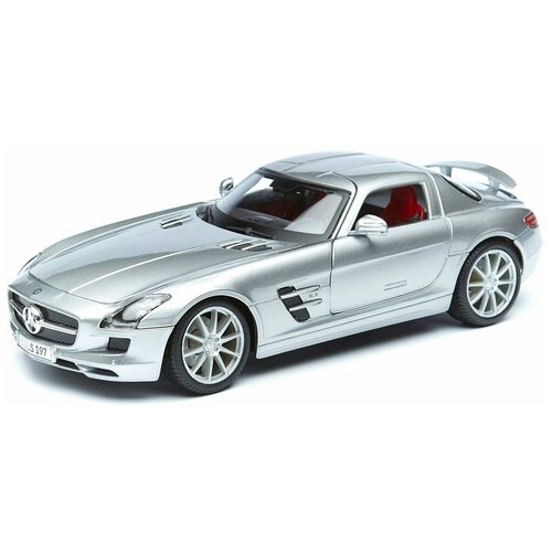 Maisto Машинка Mercedes-Benz SLS AMG, 1:18 серебро
