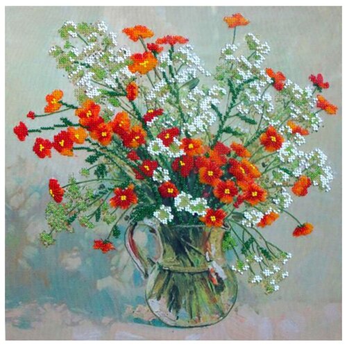 фото Б-613 набор для вышивания бисером 'чарівна мить' 'летний букет', 31*31 см чарiвна мить