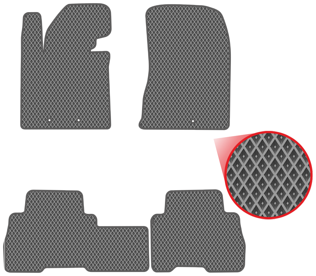 Автомобильные коврики EVA для Kia Sorento II рестайл (2012-2021)
