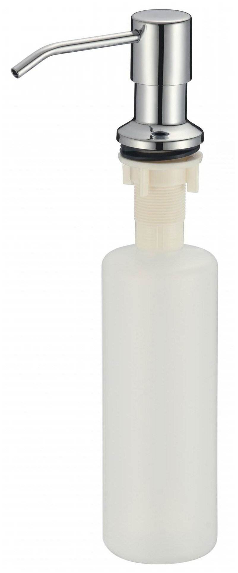 Дозатор жидкого мыла врезной цвет хром колба пластиковая Z-DZ1