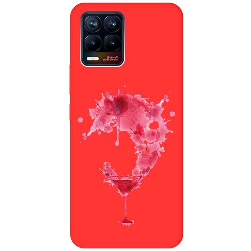 Матовый чехол Cocktail Splash для Realme 8 / 8 Pro / Рилми 8 / 8 Про с 3D эффектом красный матовый чехол meaning для realme 8 8 pro рилми 8 8 про с 3d эффектом красный