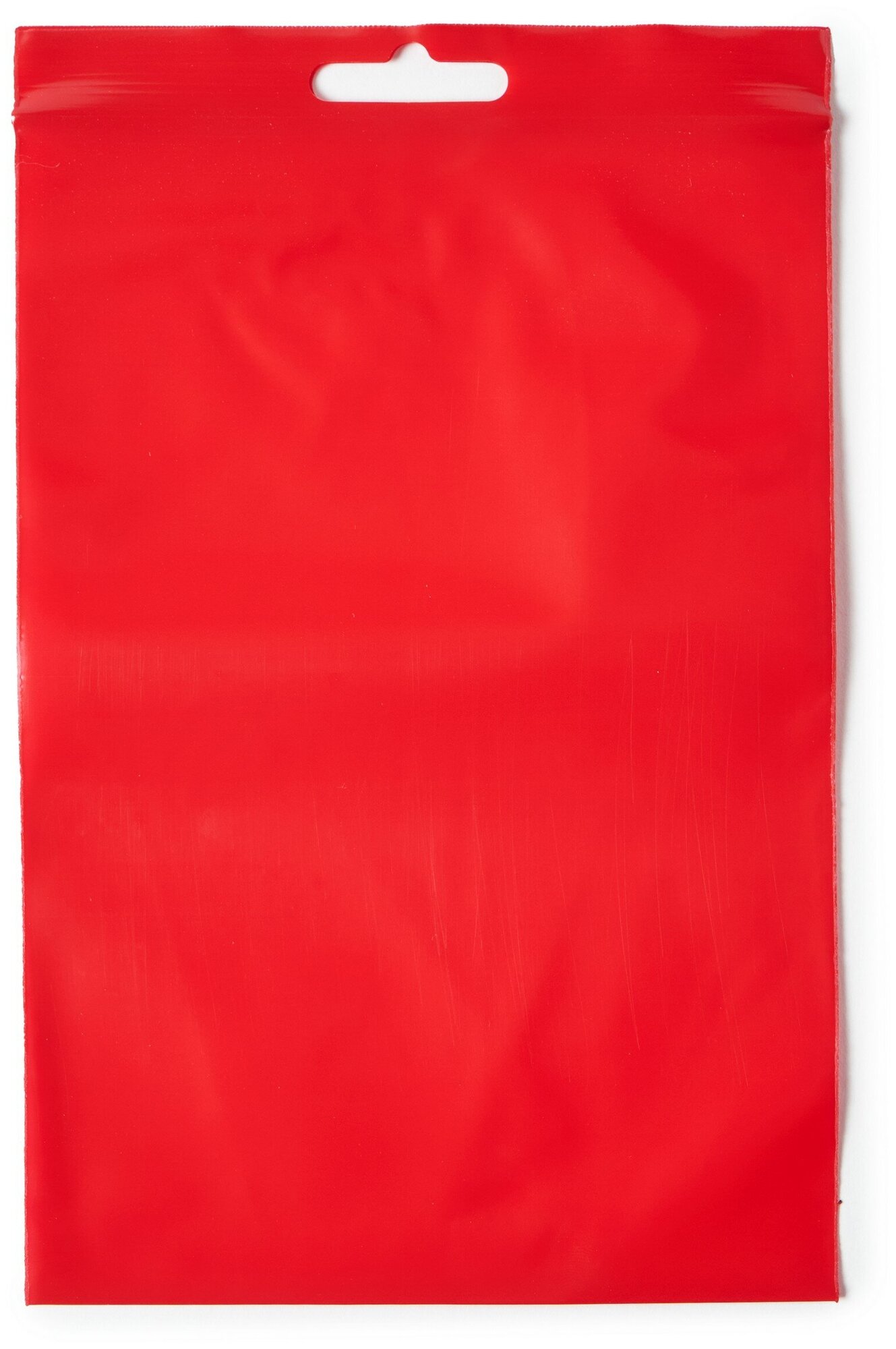 фото Пакет с замком Zip-Lock (Зип лок), 12х17 см, 60 мкм, с европодвесом, сверхпрочный, красный, 100 шт.