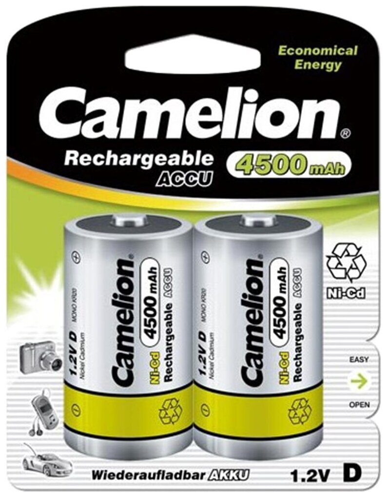 D- 4500mAh Ni-Cd BL-2 (, аккумулятор,1.2В), CAMELION NC-D4500BP2 (12 шт.)