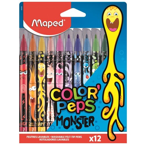 Фломастеры COLORPEPS MONSTER 12 цв, 845400 2 шт.