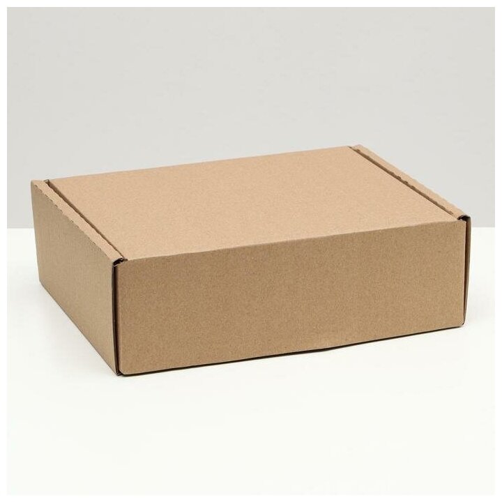 Коробка-шкатулка, бурая, 27 х 21 х 9 см