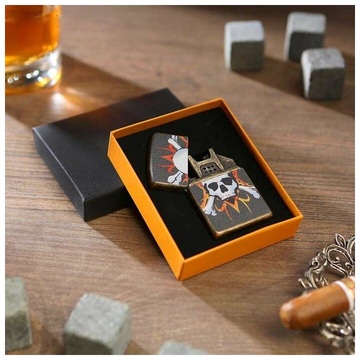 Подарки Дуговая USB зажигалка Череп
