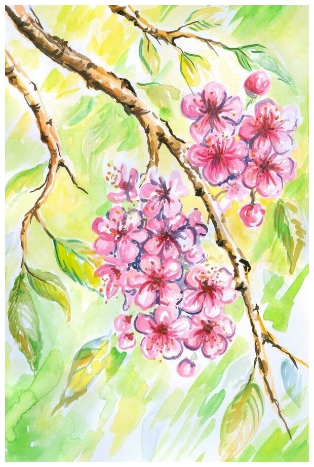 Постер на холсте Весенние цветы (Spring flowers) 40см. x 60см.
