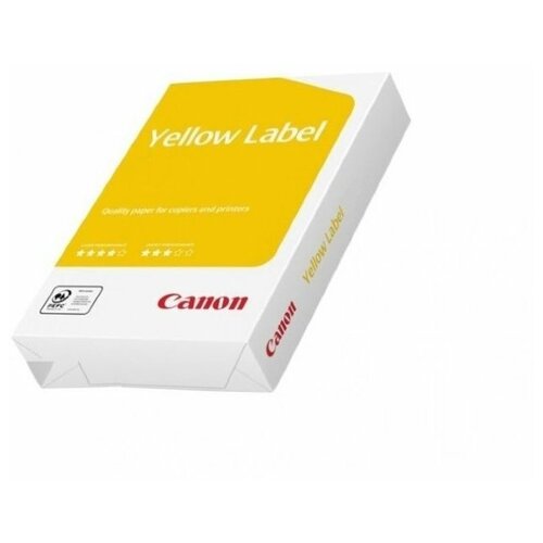 Бумага для офисной техники Canon Yellow Label Print (А4, марка C, 80 г/кв. м, 500 листов). Упаковка 5 шт. бумага canon yellow label print а4 марка с 80 г м2 500 листов