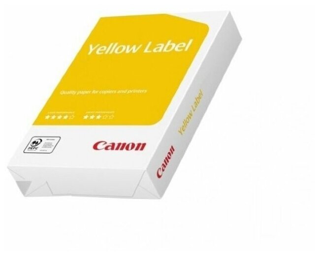 Бумага для офисной техники Canon Yellow Label Print (А4 марка C 80 г/кв. м 500 листов). Упаковка 5 шт.