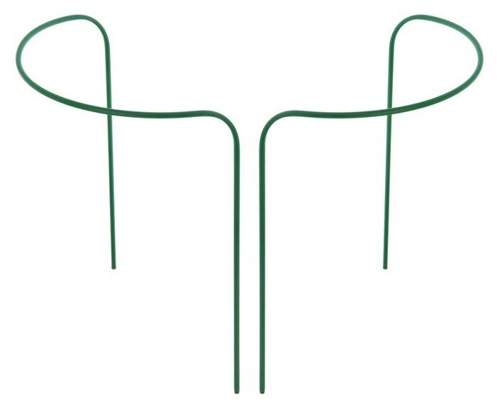 Кустодержатель, d = 80 см, h = 90 см, ножка d = 1 см, металл, набор 2 шт, зелёный