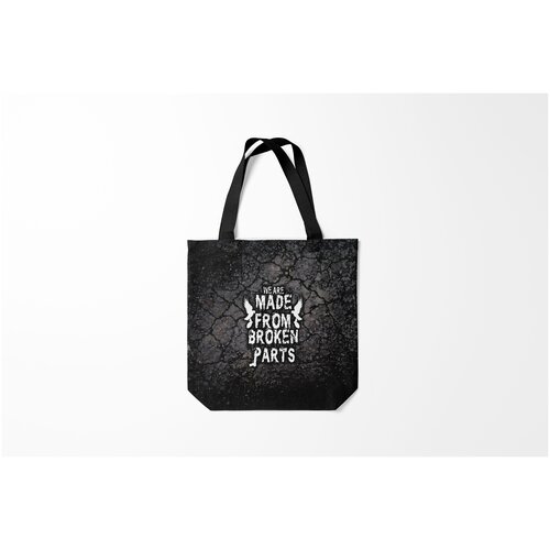 фото Сумка-шоппер / 40х40 см / рок / hollywood undead мы сделаны из сломанных деталей burnettie