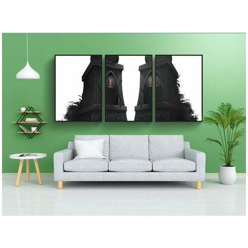 фото Набор модулных постеров для интерьера "надгробия, хэллоуин, ужастик" 60x90 см. в тубусе, без рамки lotsprints