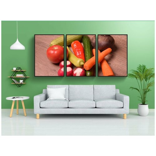 фото Набор модулных постеров для интерьера "еда, овощ, здоровый" 60x90 см. в тубусе, без рамки lotsprints