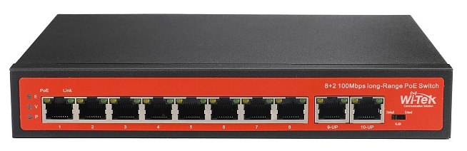 Коммутатор Wi-Tek WI-PS210 v2 с функцией PoE