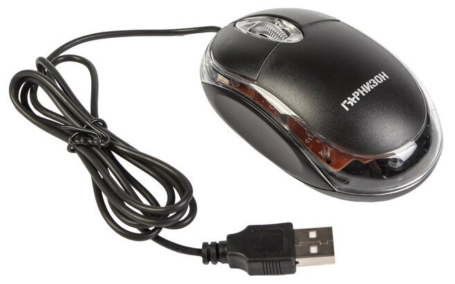 Гарнизон Мышь Гарнизон GM-100 проводная оптическая 1000 dpi USB чёрная
