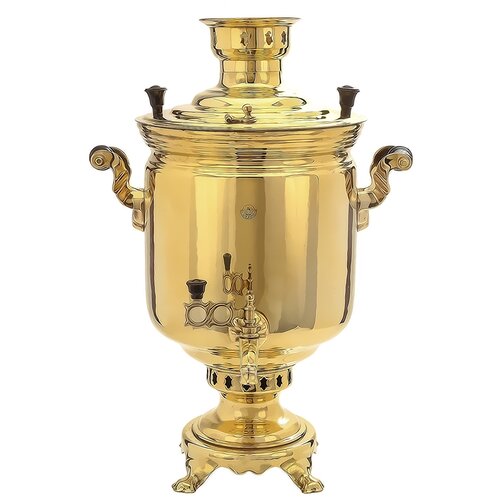 Самовар жаровой латунный 7 л. Форма 