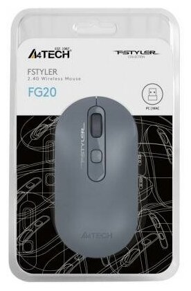 Мышь беспроводная A4TECH Fstyler FG20 синий USB радиоканал