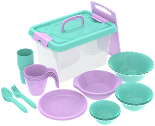 Набор посуды на 4 персоны «Весёлая компания», 36 предметов